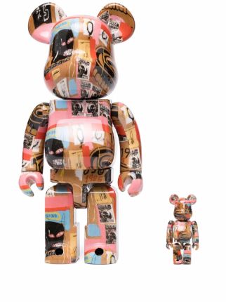 Medicom Toy BE@RBRICK Andy Warhol x Jean-Michel Basquiat 100% And