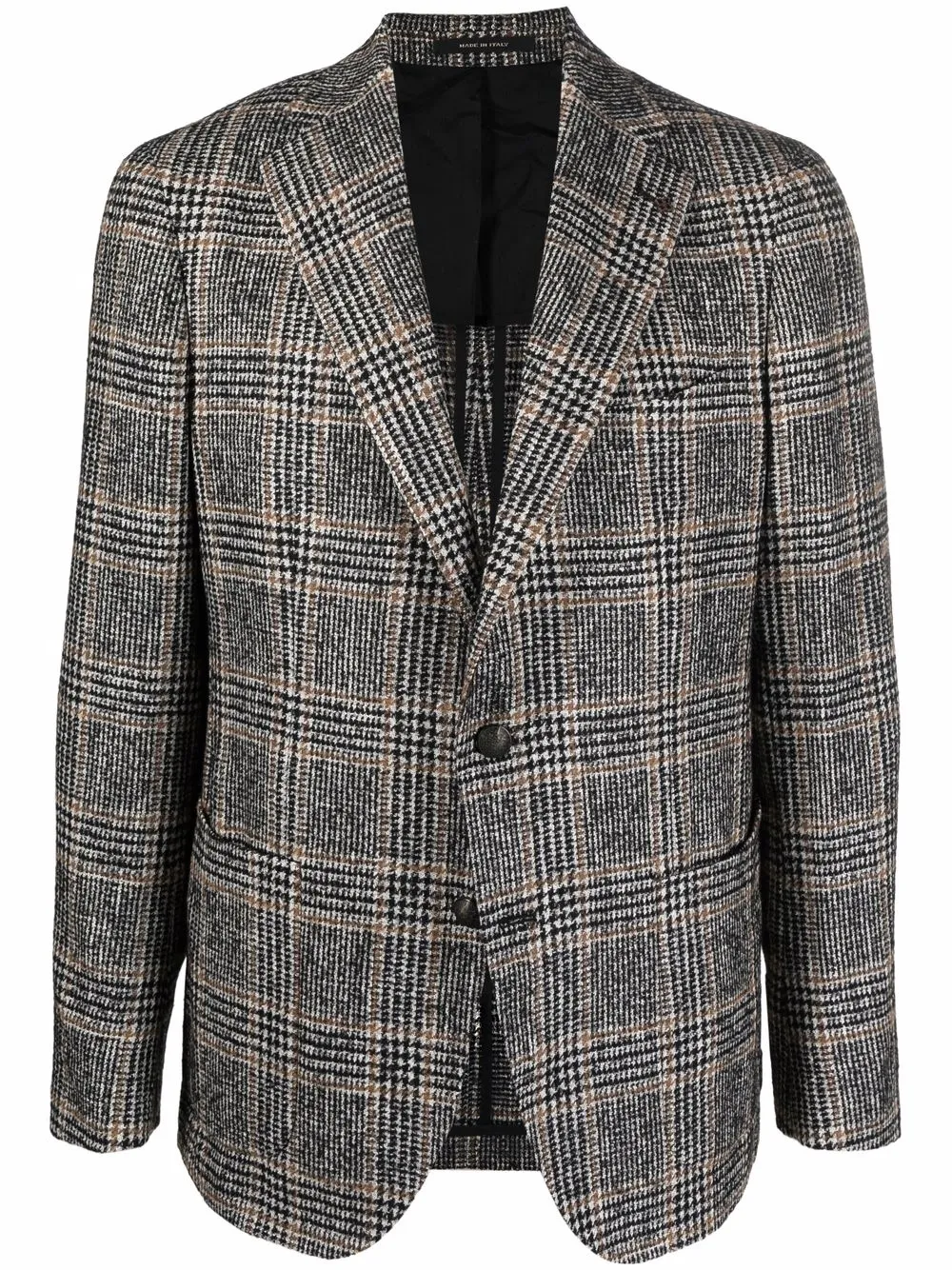 

Tagliatore check-print single-breasted blazer - Black