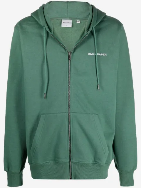 Daily Paper hoodie con logo y cierre