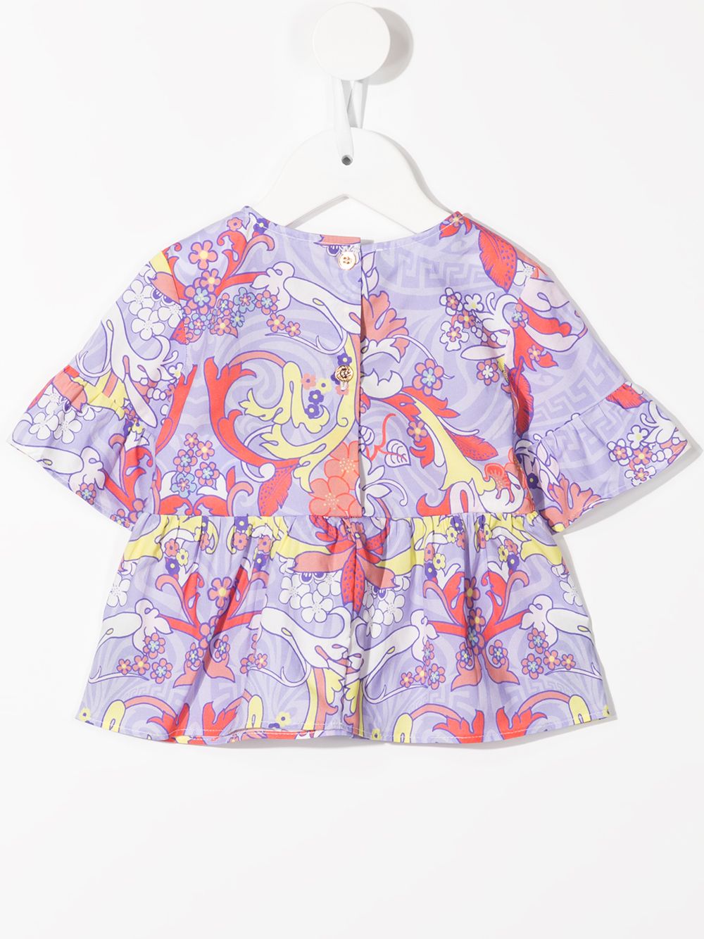 Versace Kids Blouse met barokprint - Paars