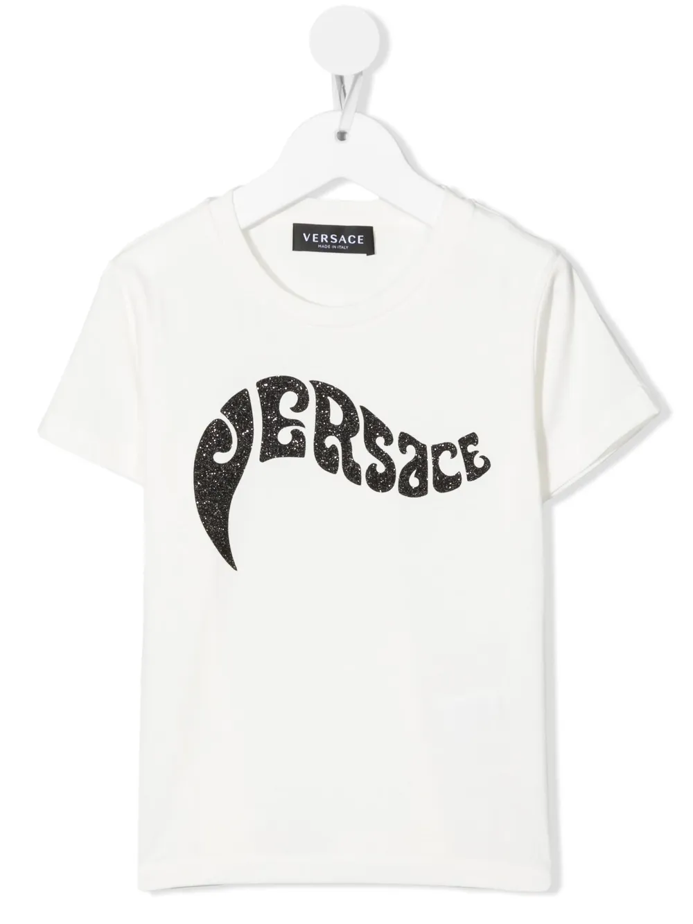 

Versace Kids playera con logo estampado - Blanco