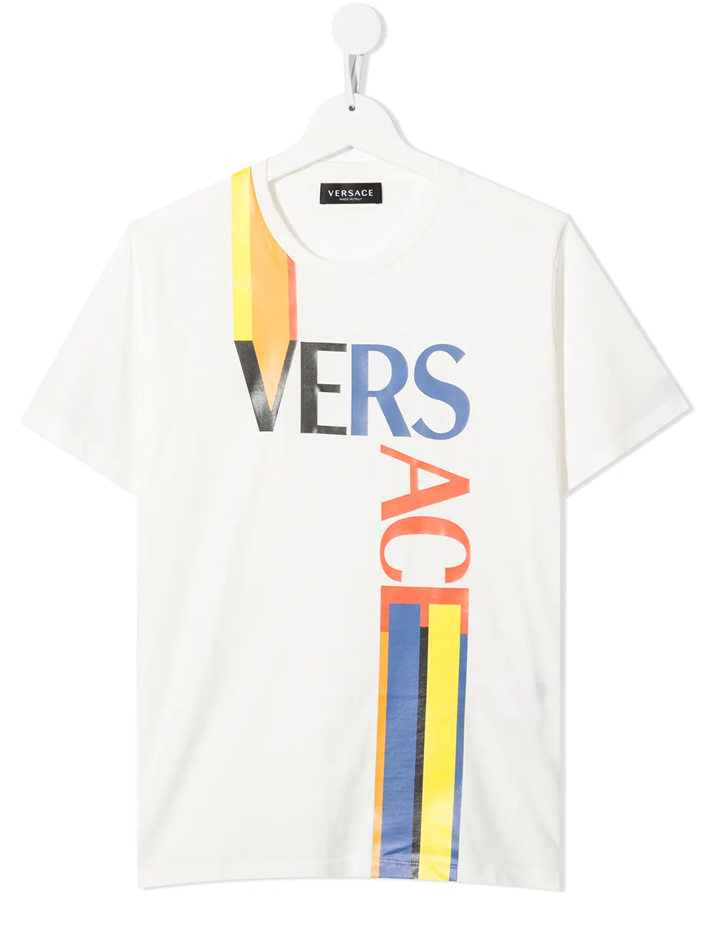 

Versace Kids playera con logo estampado - Blanco