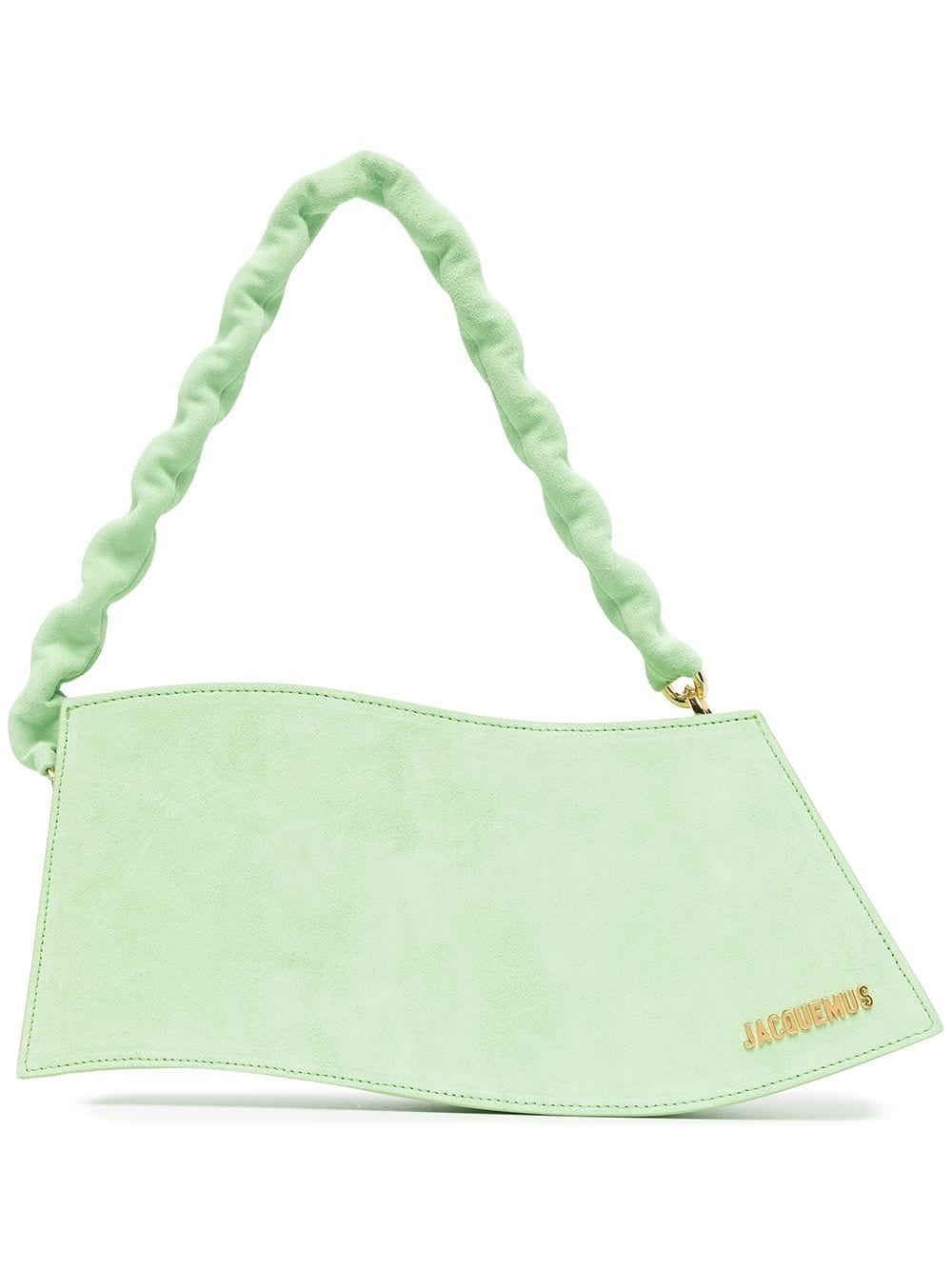 Shop Jacquemus La Vague Shoulder Bag In Green