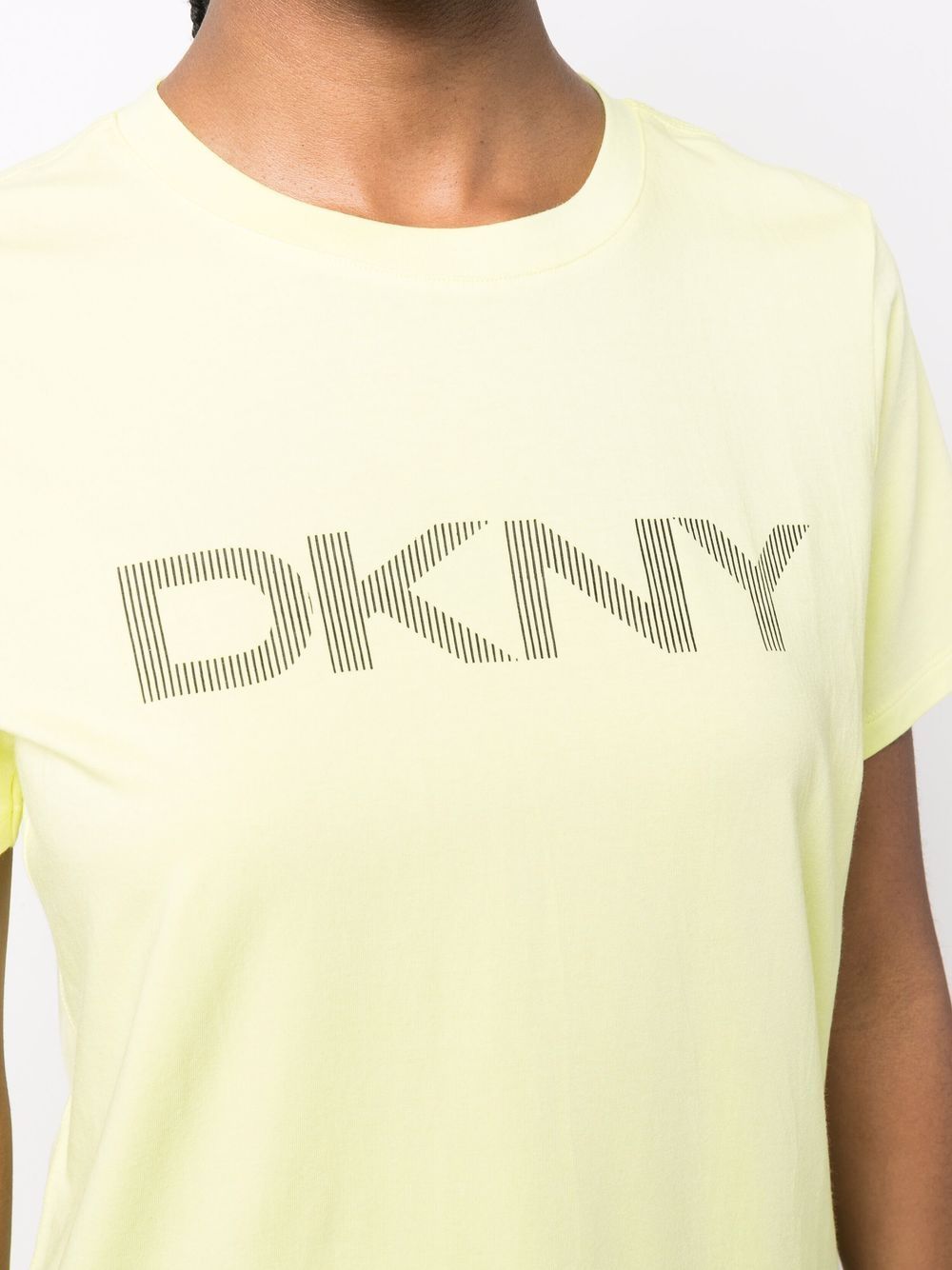 фото Dkny футболка с логотипом в полоску