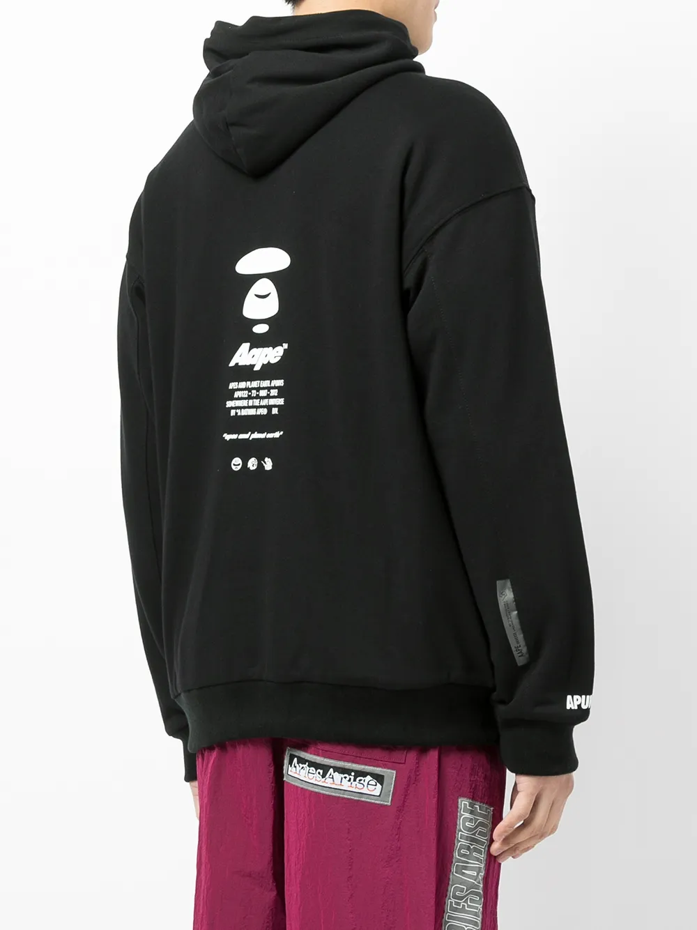 фото Aape by *a bathing ape® худи на молнии с надписью