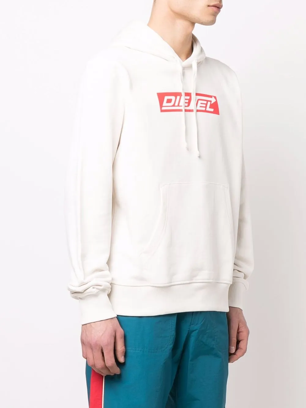 

Diesel logo-print hooded sweatshirt - White