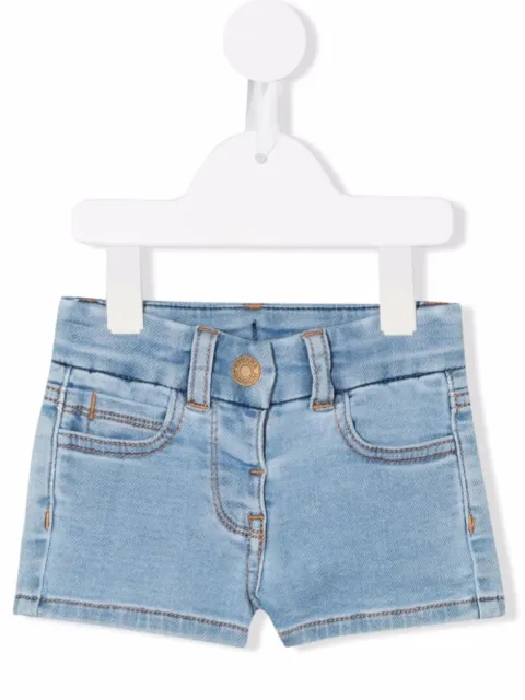 Chiara Ferragni Kids شورت جينز بجيب كروشيه