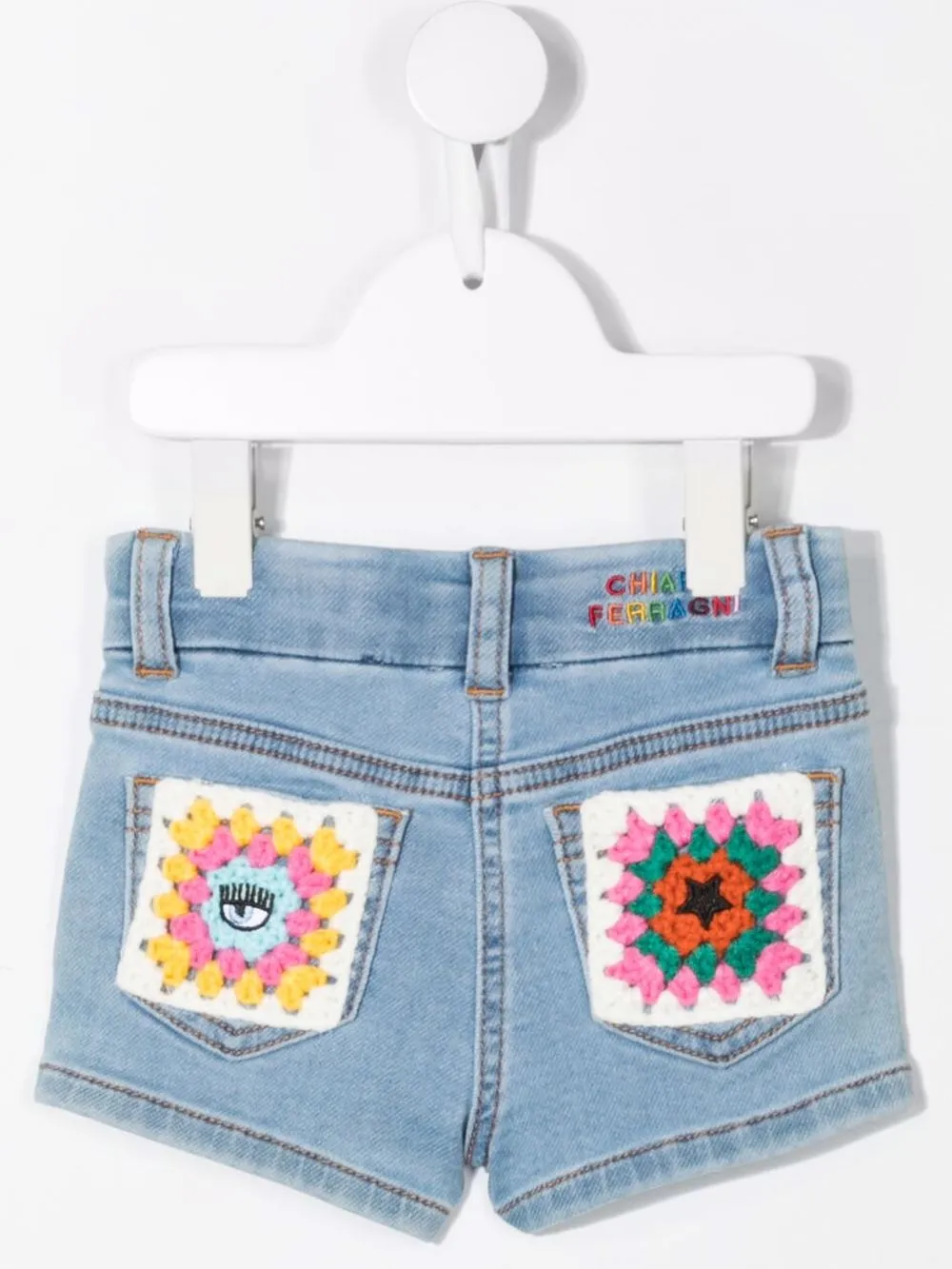 Chiara Ferragni Kids Spijkershorts - Blauw