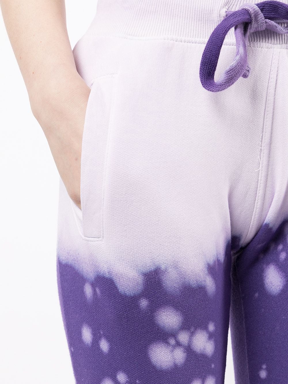 Shop La Detresse Crush Acid-wash Trackpants In Violett