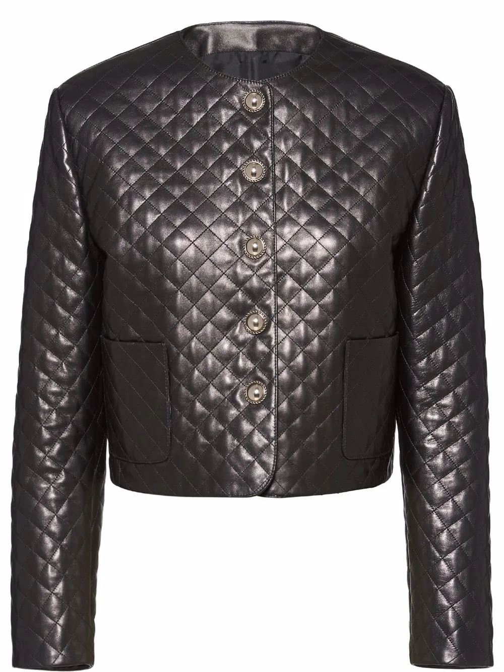 

Miu Miu Quilted nappa leather jacket - Black