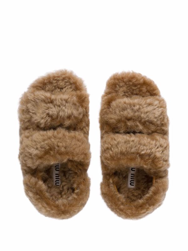 miu miu shearling sandals