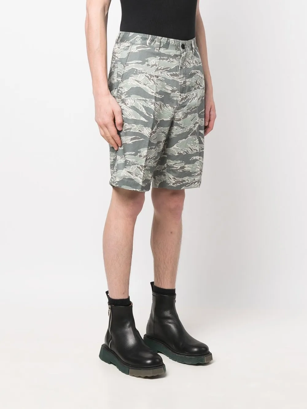  Diesel Camouflage-print Bermuda Shorts - Green 