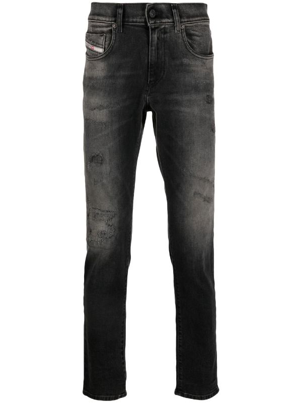 distressed diesel jeans