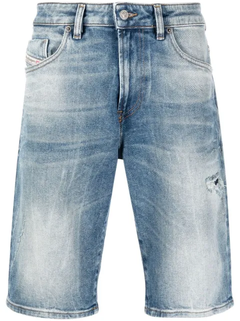Diesel distressed straight-leg denim shorts