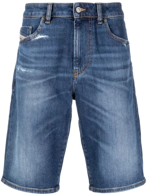 Diesel short en jean à effet usé