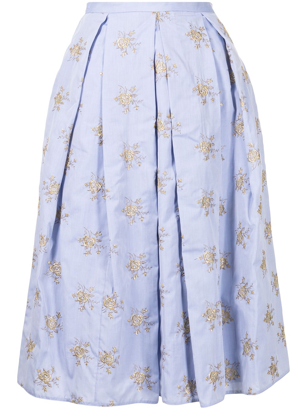 фото Erdem юбка миди с цветочным принтом