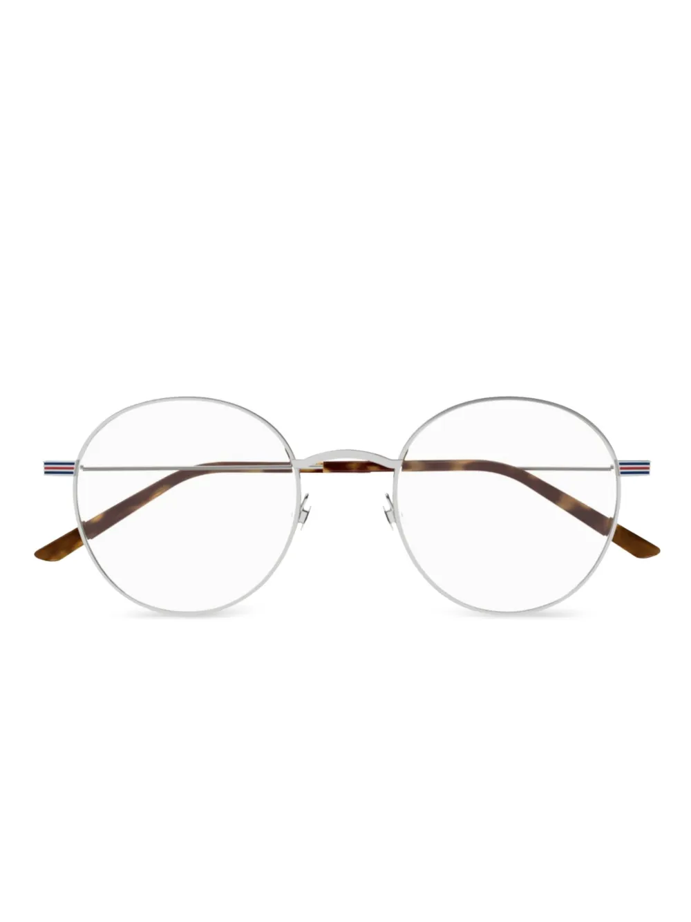 Gucci Eyewear オーバル眼鏡フレーム - シルバートーン Gucci Eyewear オーバル眼鏡フレーム - シルバートーン