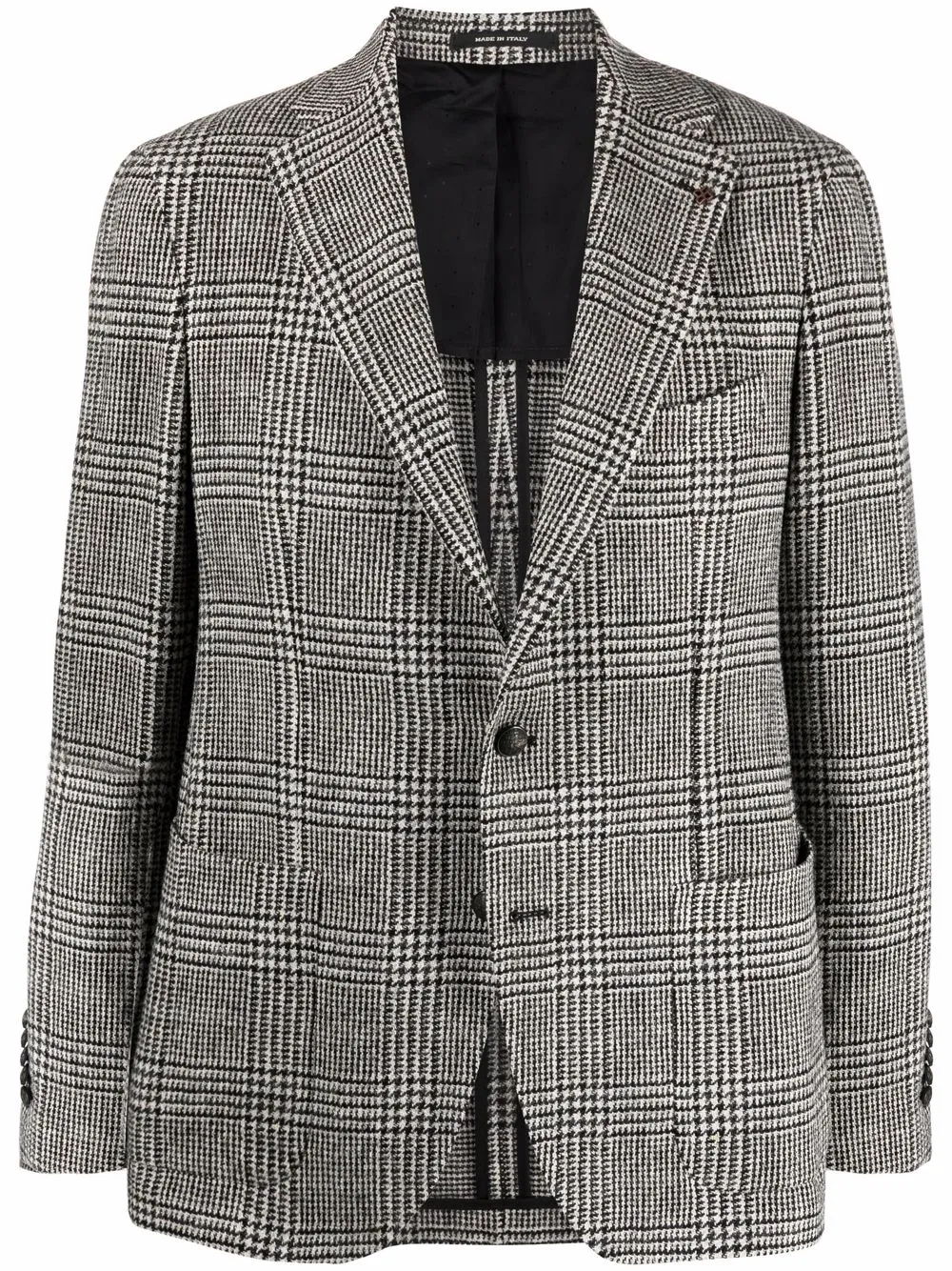 

Tagliatore blazer con estampado de cuadros - Negro