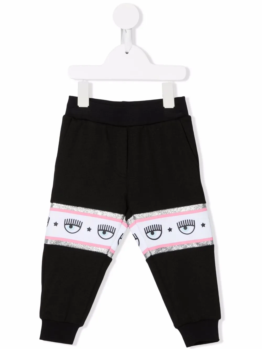 

Chiara Ferragni Kids pants con logo estampado - Negro