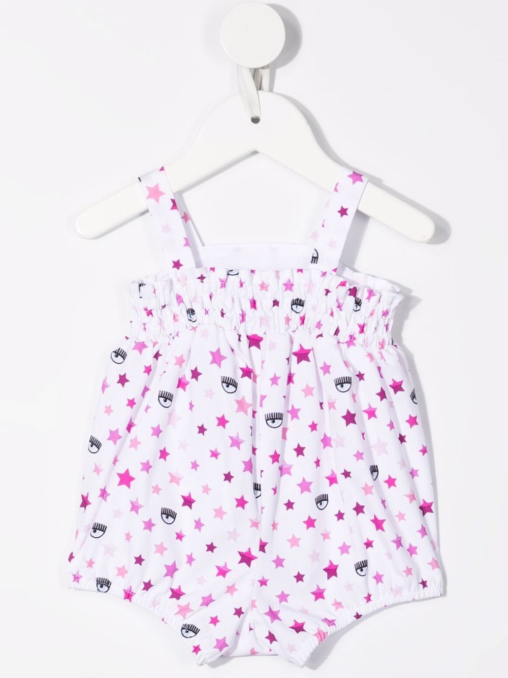 Chiara Ferragni Kids Romper met logoprint - Wit