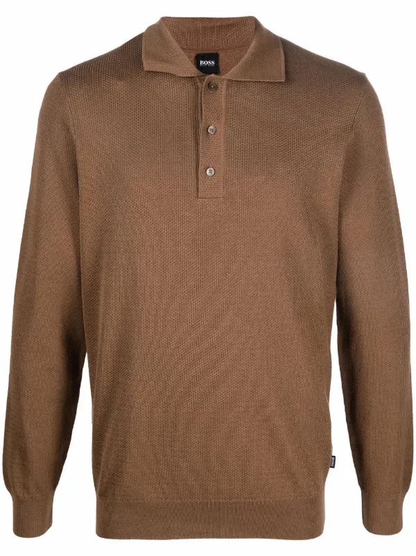 boss knitted polo