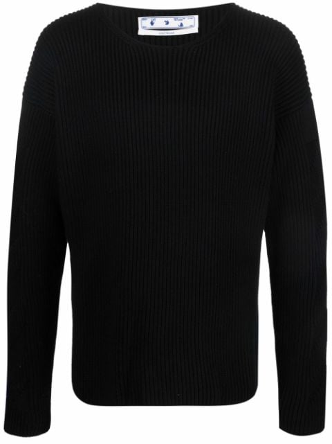 Diag stripe round-neck jumper