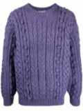 Issey Miyake Pre-Owned 1980s chunky cable-knit jumper - Purple