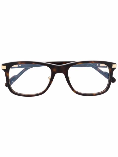 Cartier Eyewear tortoise-shell square-frame Eyeglasses - Farfetch