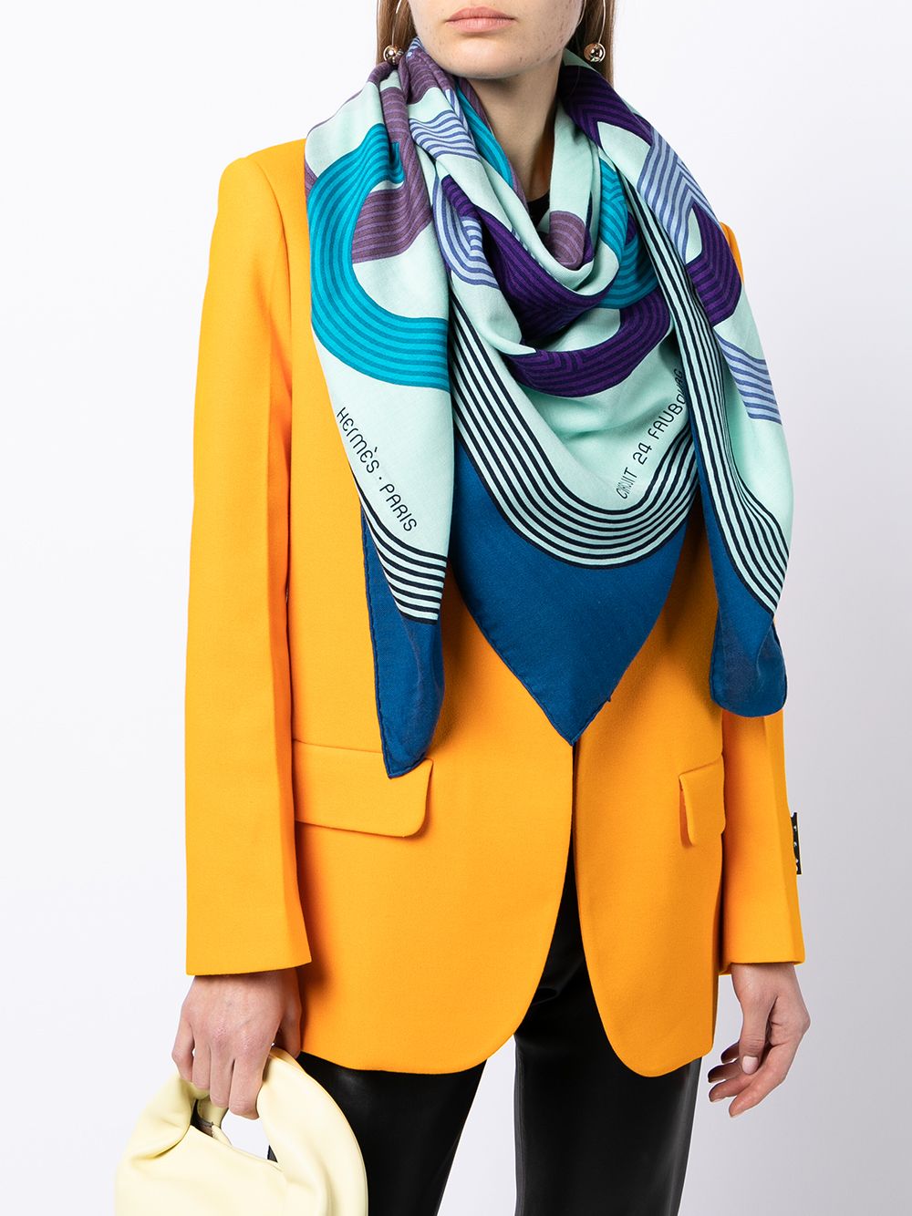 Hermès Pre-Owned Sjaal met print - Blauw