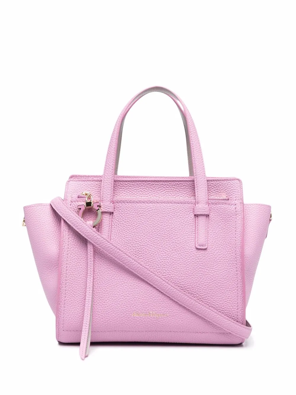 

Ferragamo grained leather tote bag - Pink