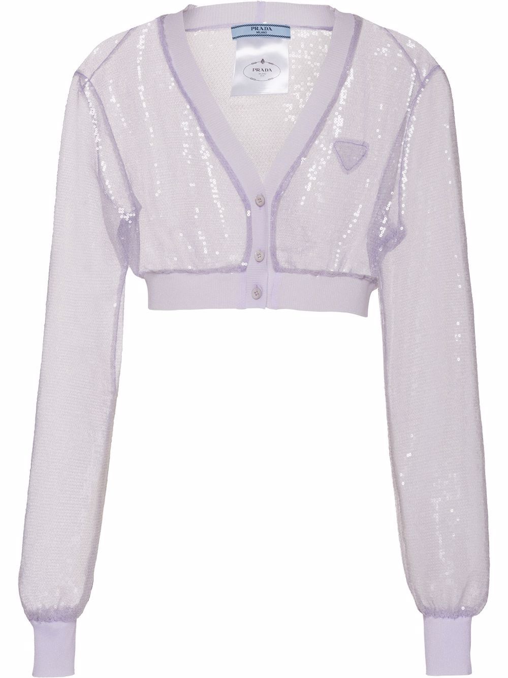 cropped sequin-embroidered cardigan