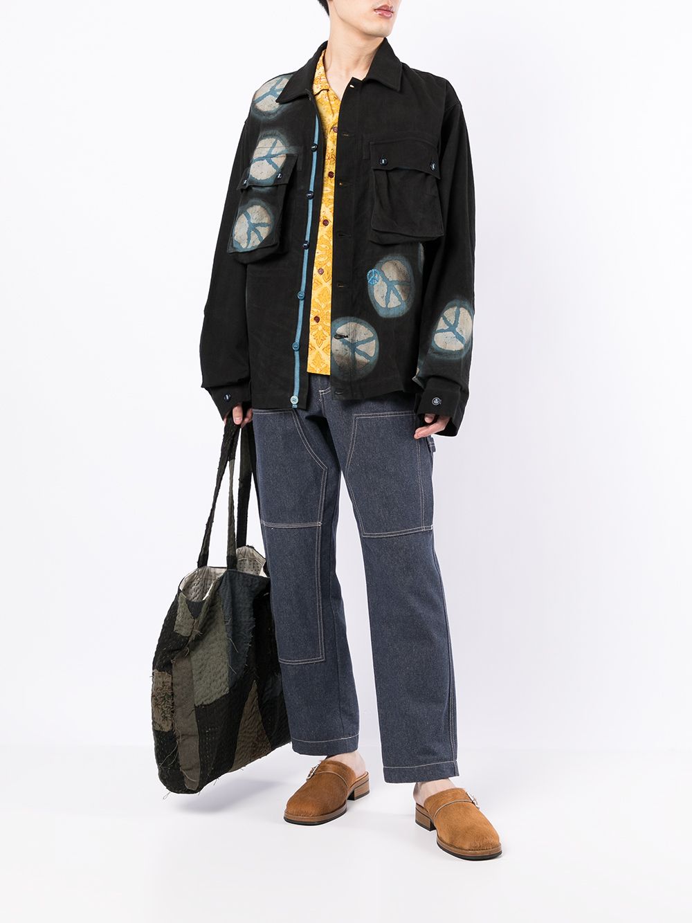 STORY mfg. Jack met print - Zwart