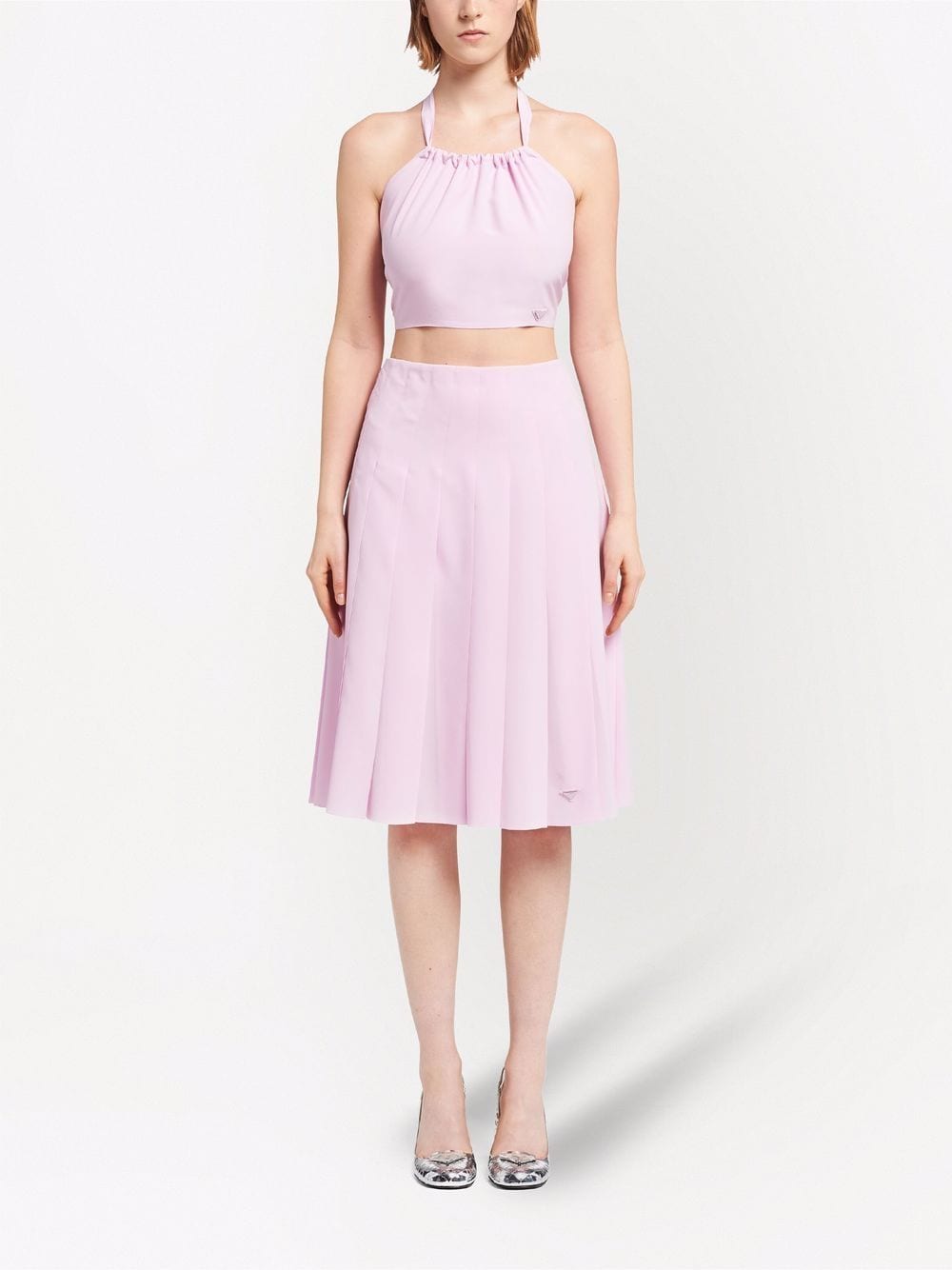 Prada Geplooide midi-rok - Roze