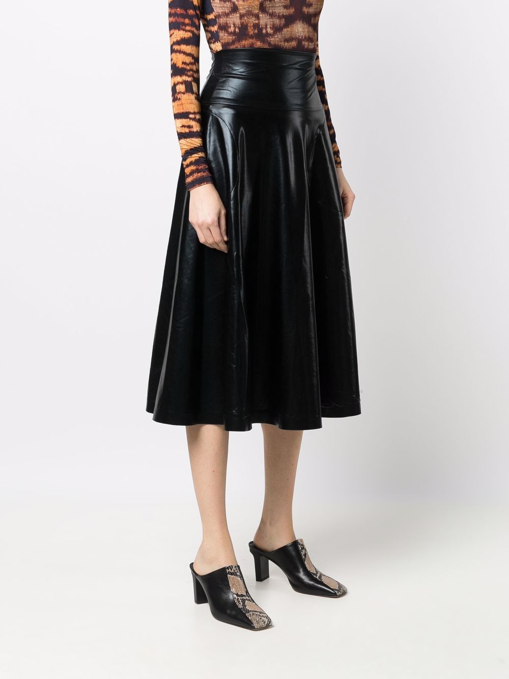 Norma Kamali Long Flared Skirt - Farfetch