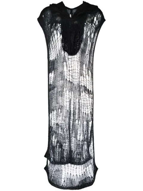 Rick Owens poncho tejido Spider