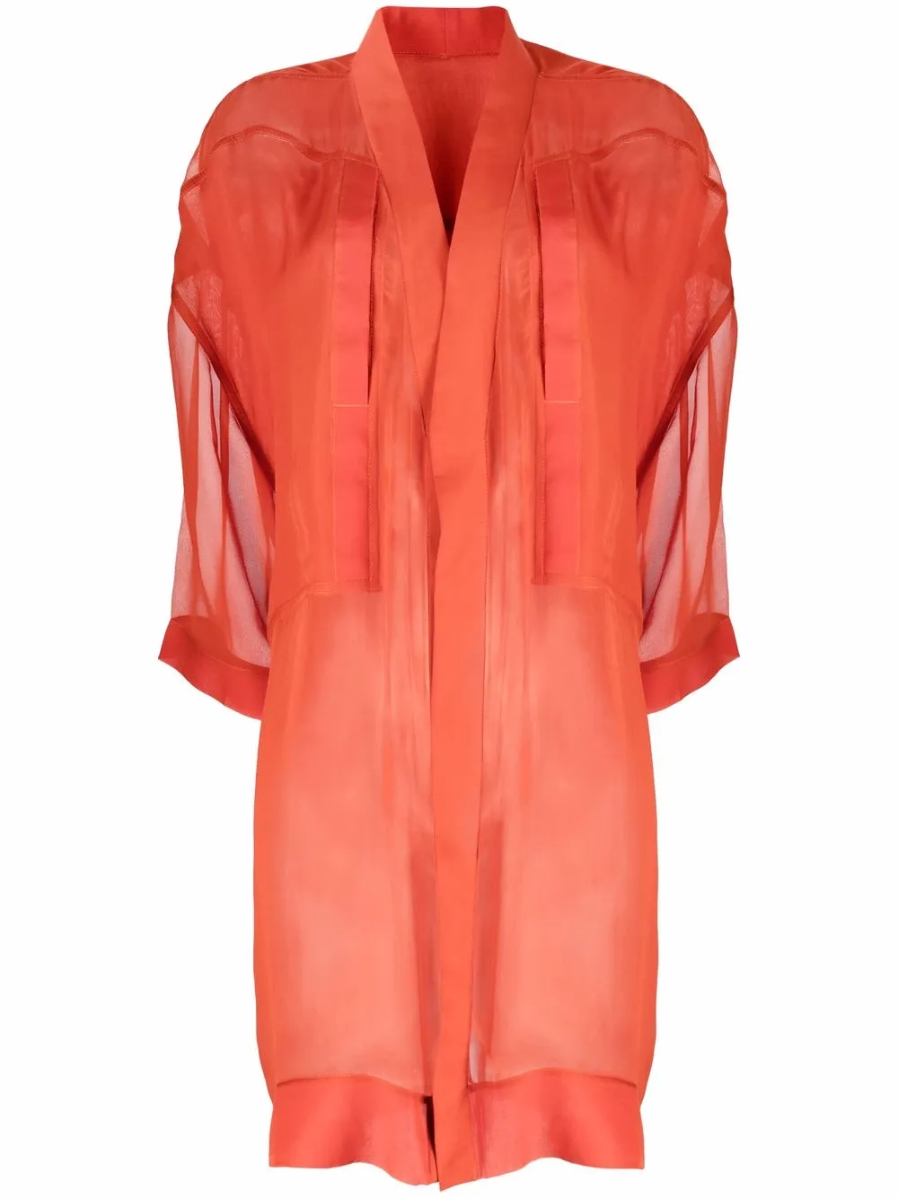 

Rick Owens camisa de seda ancha - Naranja