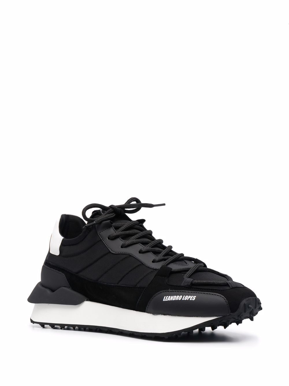 Shop Leandro Lopes Panelled Low-top Sneakers In Black