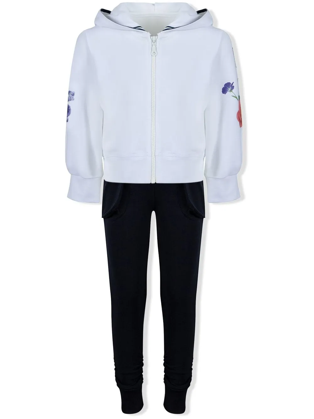 

Lapin House floral print hoodie - Black