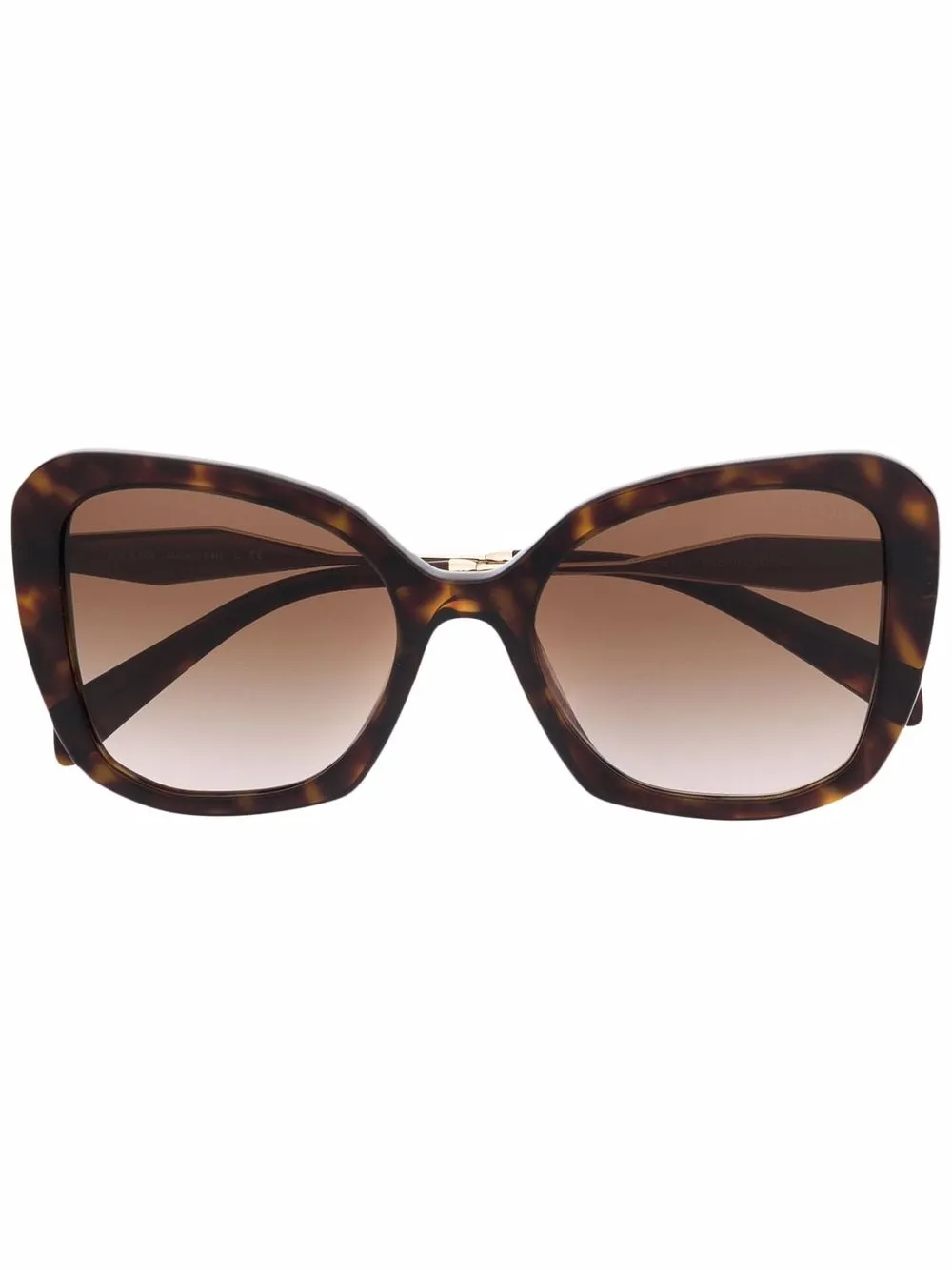 

Prada Eyewear lentes de sol cat eye con efecto de carey - Marrón