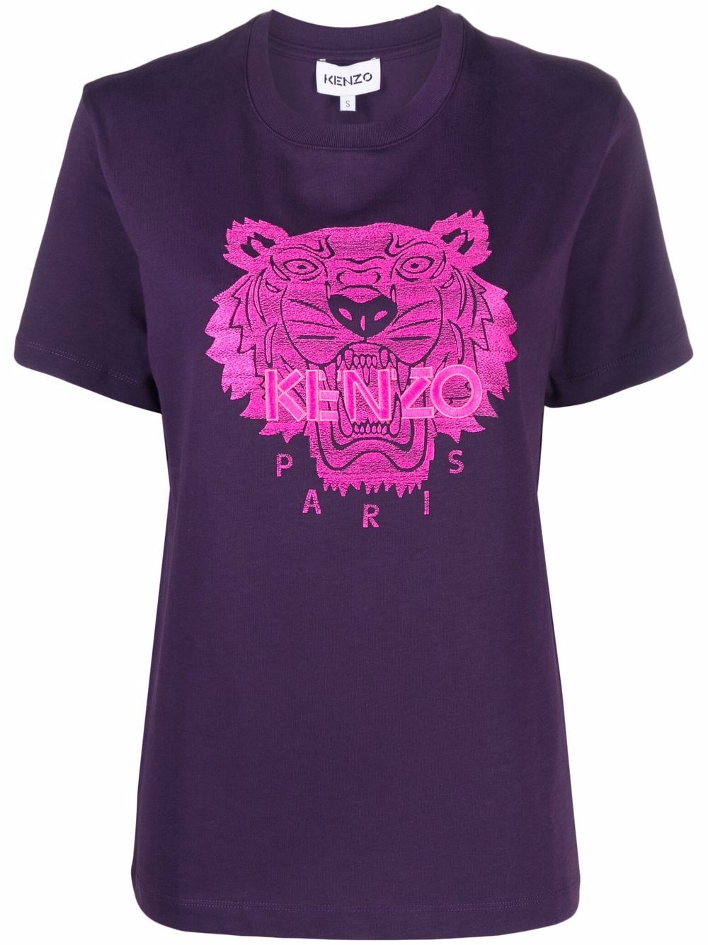 

Kenzo Tiger Head-print short-sleeved T-shirt - Purple