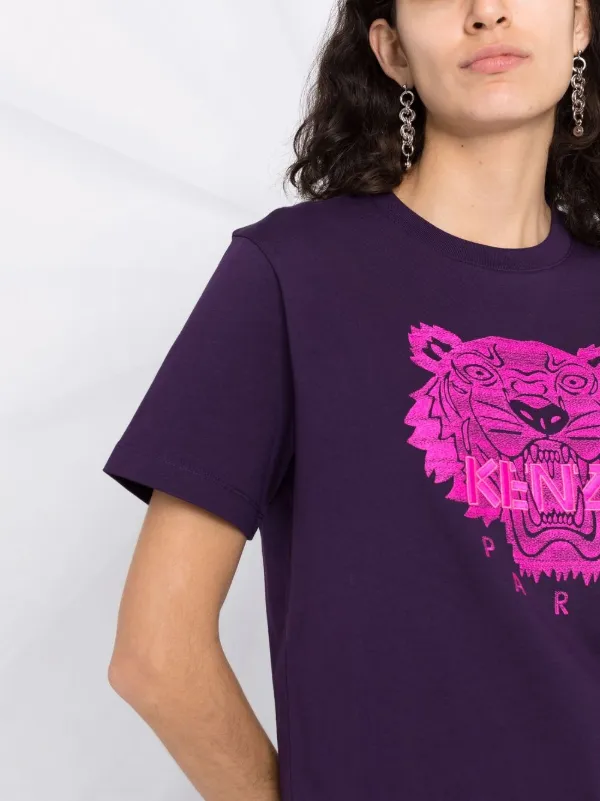 Kenzo Tiger Head-print short-sleeved T 