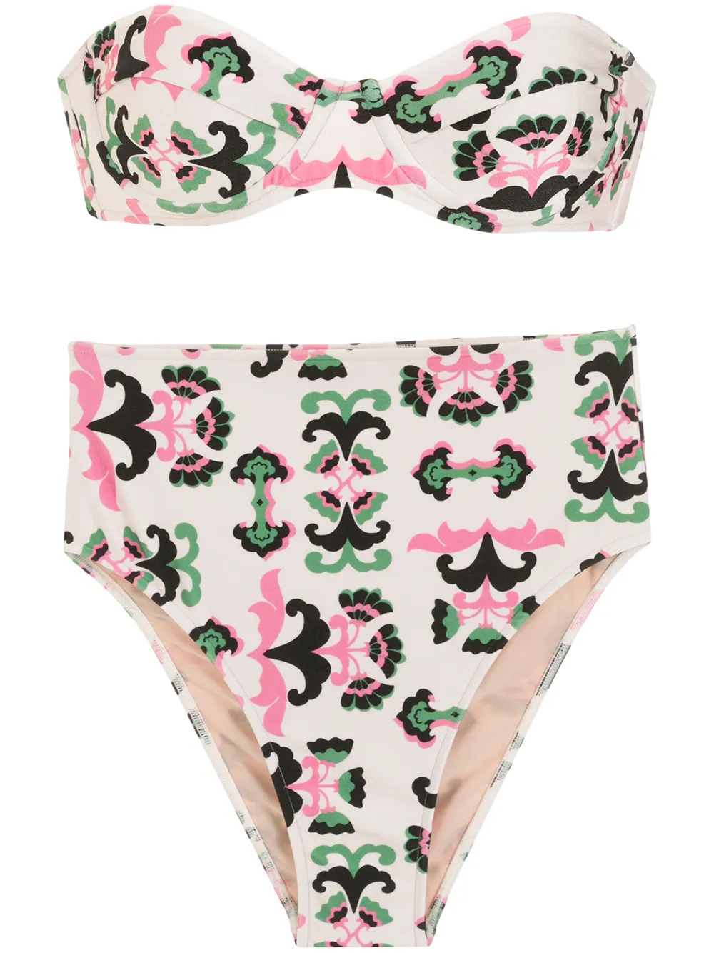 

Adriana Degreas graphic-print bikini set - Neutrals