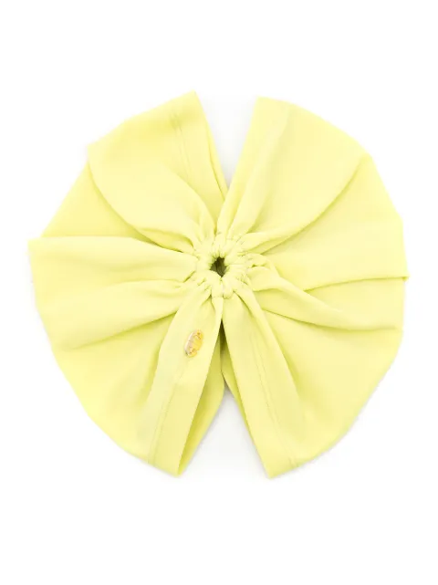 Adriana Degreas logo-plaque ruched head wrap