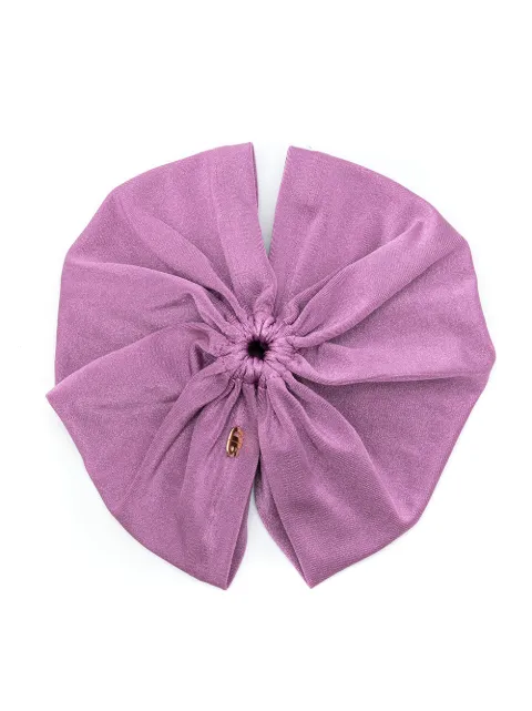 Adriana Degreas logo-plaque ruched head wrap