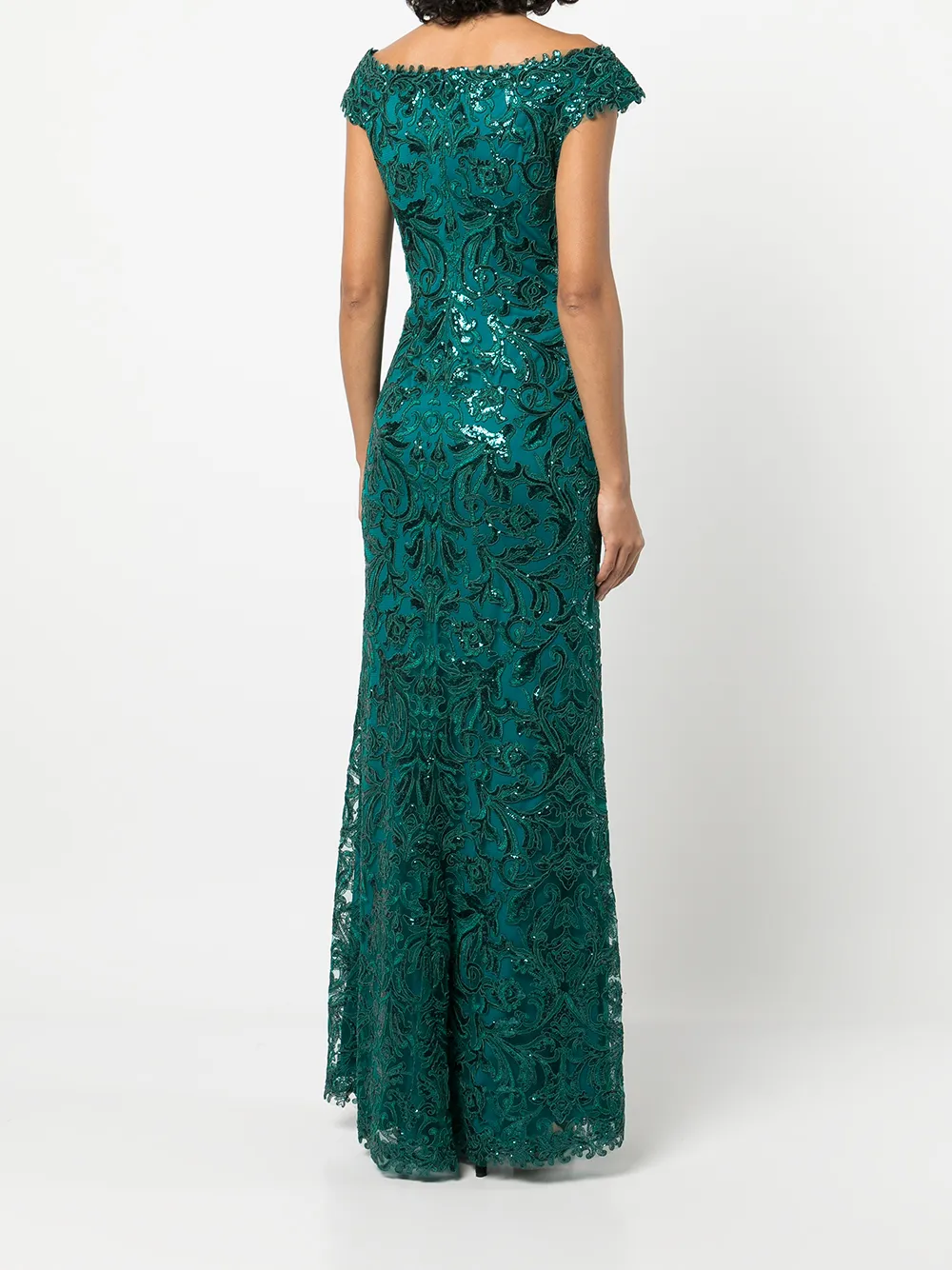 фото Tadashi shoji платье с аппликацией и рукавами кап