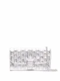 Longchamp Brioche leather wallet-on-chain - Silver