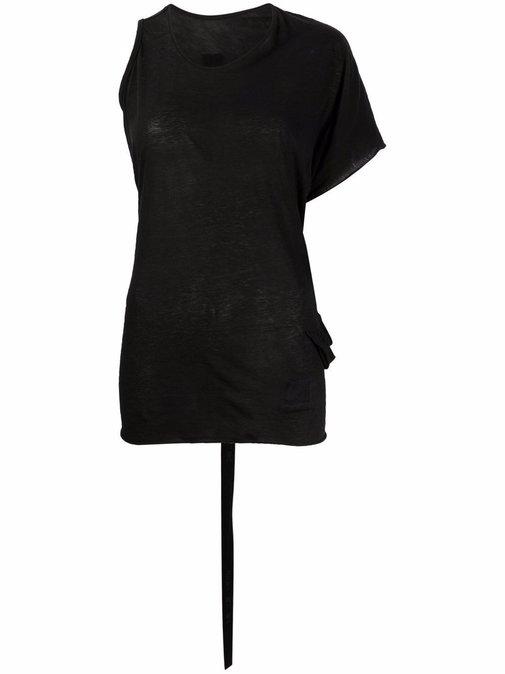 Rick Owens Drkshdw One Shoulder Dafne Top In Black