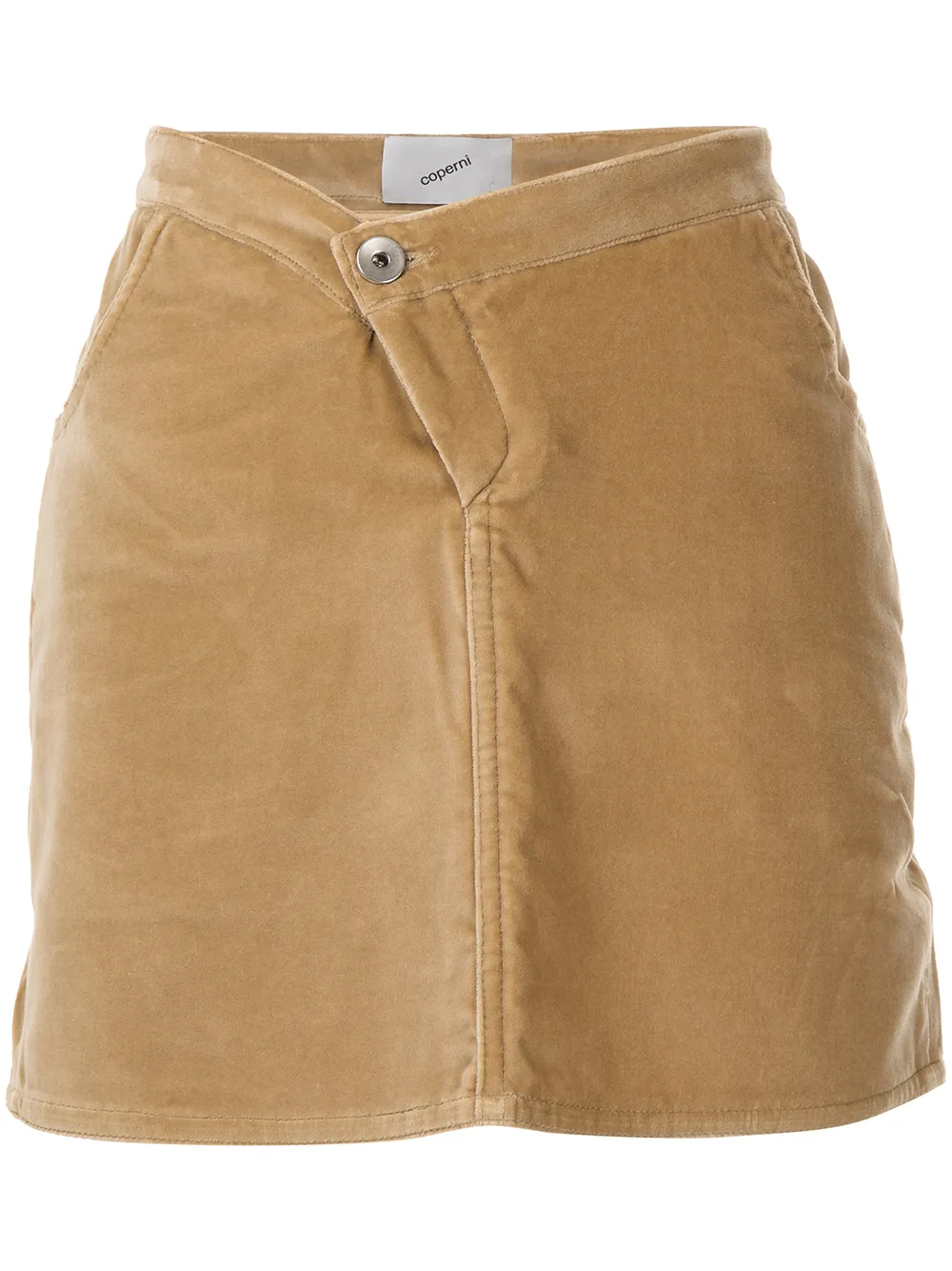 

Coperni V-waist velvet skirt - Brown