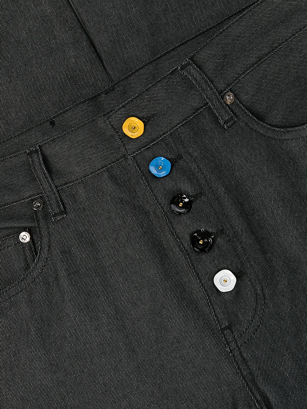 slogan-print denim jeans