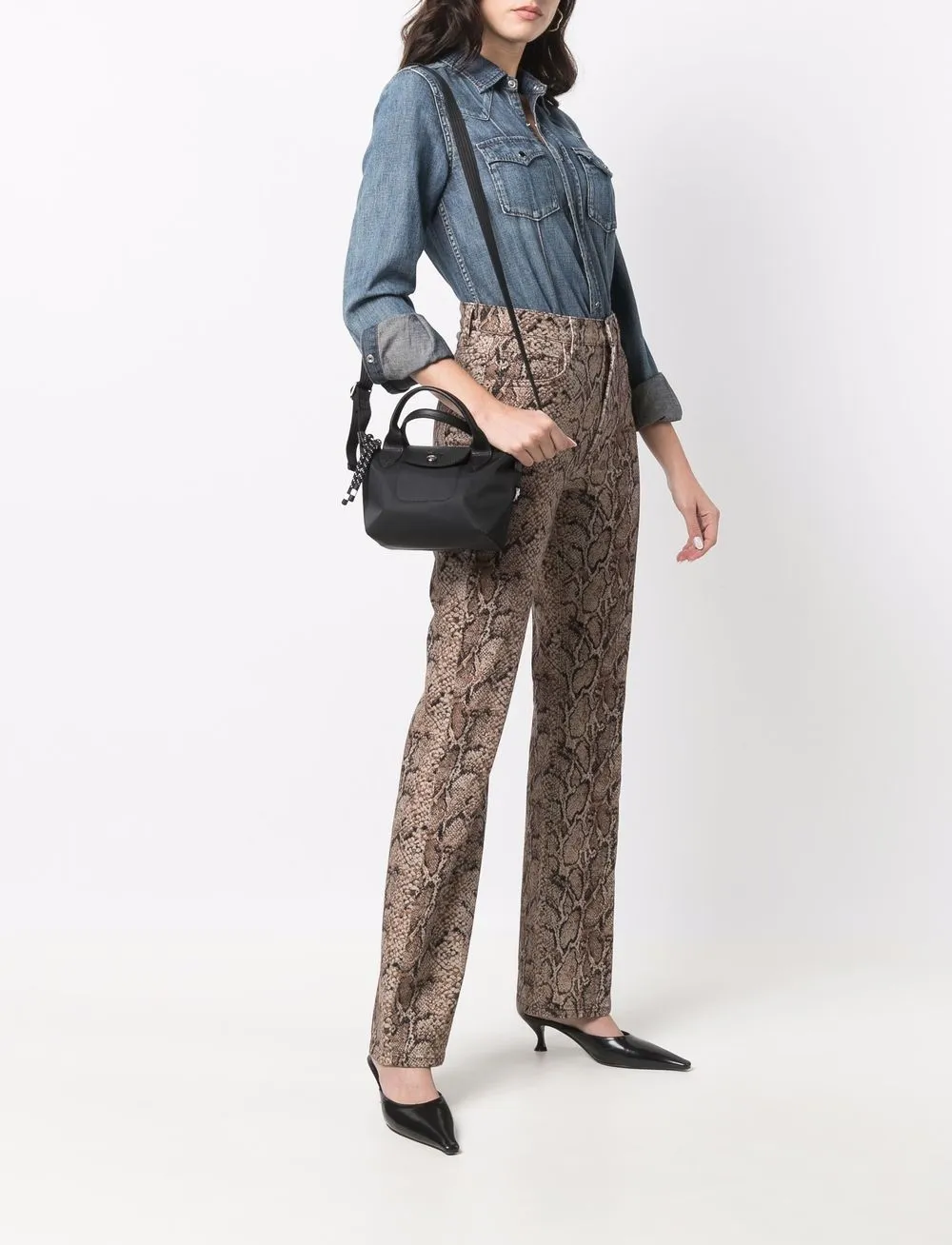Longchamp Extra kleine Le Pliage Energy shopper - Zwart